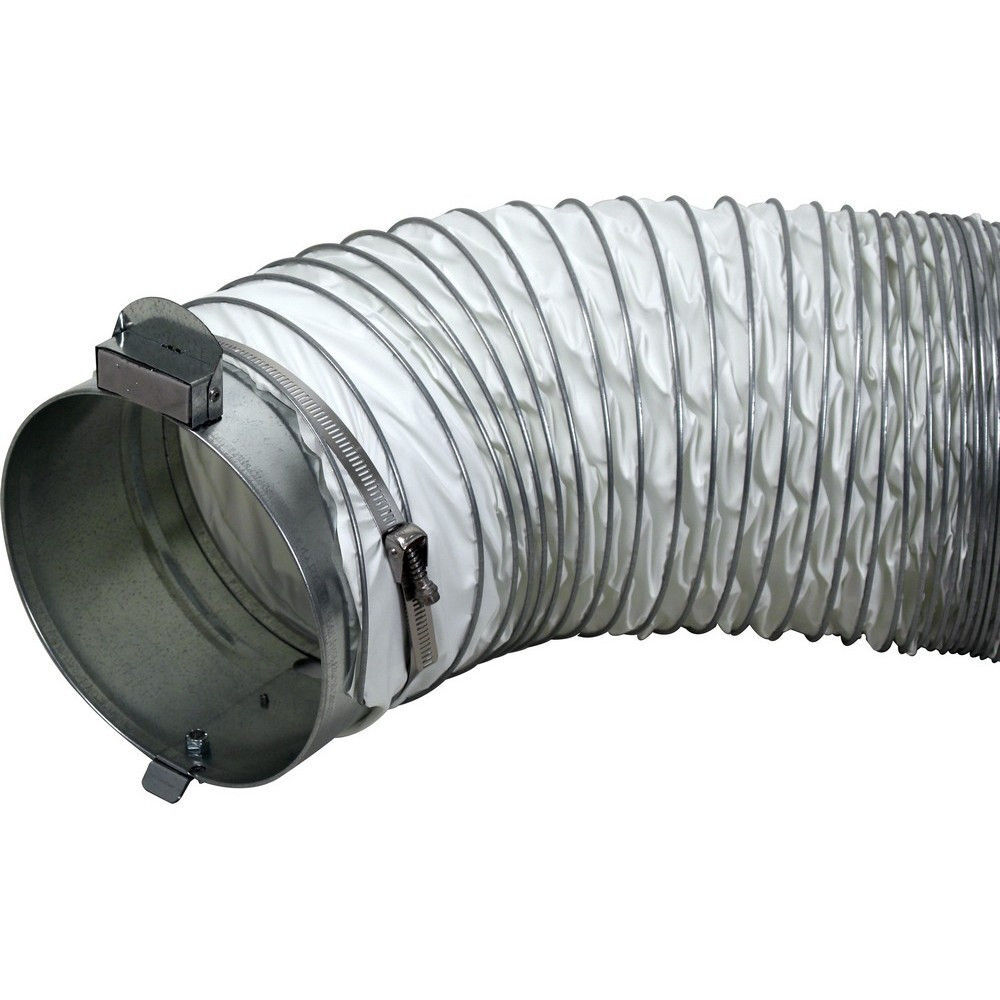 LB White 8in x 12' White Distribution Duct Kit For Premier 40 Heater, large image number 1