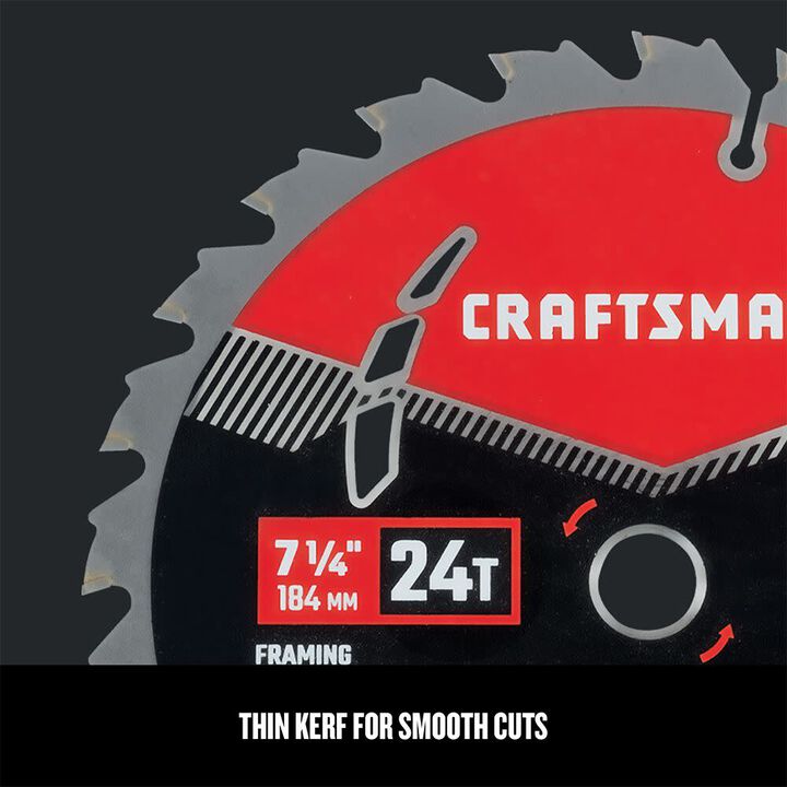 CRAFTSMAN 7-1/4 Inch 24T Framing Saw Blade, large image number 3