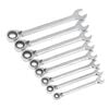 GEARWRENCH 8 Piece 12 Point Reversible Ratcheting Combination Wrench Set SAE, small image number 6