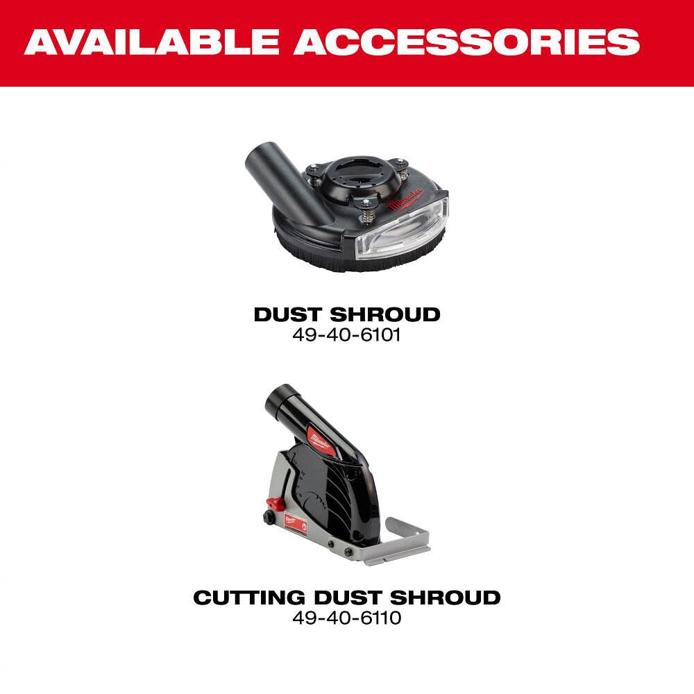 Milwaukee M18 FUEL 7 Inch Variable Speed Braking Grinder (Bare Tool), large image number 11