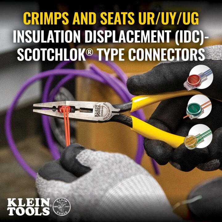 Klein Tools Connector Crimping Long-Nose Pliers, large image number 2