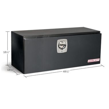 Weather Guard 48.125-in x 18.25-in x 18.125-in Black Steel Universal Truck Tool Box, large image number 1