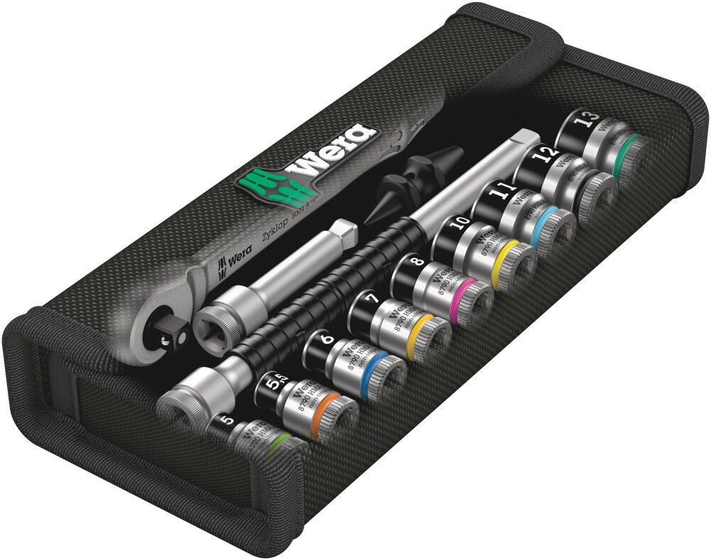 Wera Tools 8100 SA 12 HF 1/4 in Drive Zyklop Metal Ratchet Set 13pc, large image number 2