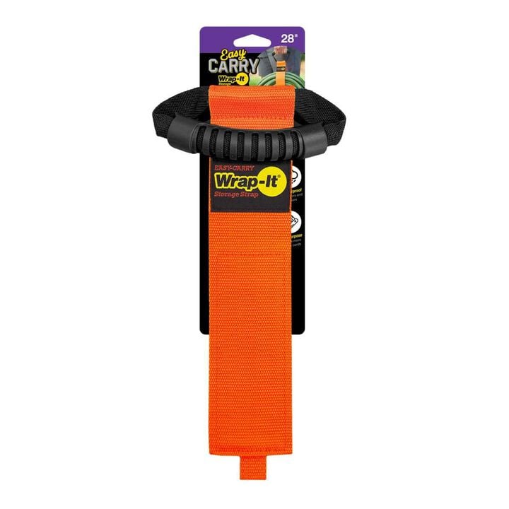Wrap-It Easy Carry Storage Strap, 28 Inch x 2.5 Inch, Blaze Orange, large image number 1