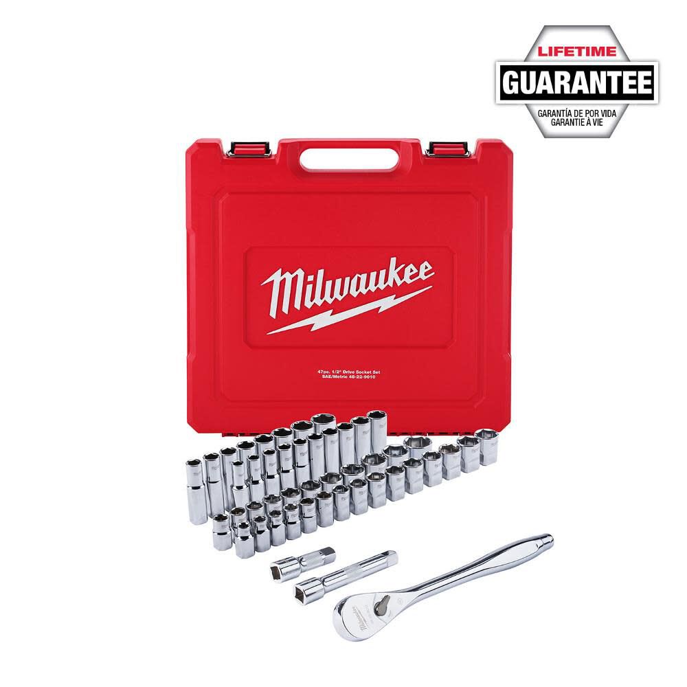 Milwaukee 47 Pc 1 2 In Socket Wrench Set Sae Metric 48 22 9010 Simolary simolary.com 21