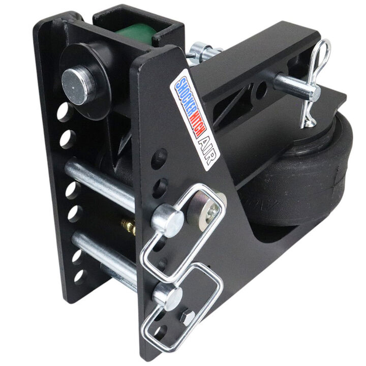 Shocker Hitch 14K 2 Inch Max Black Air Receiver Hitch & Black Combo Sway Bar Tab Ball Mount 2 Inch & 2 5/16 Inch Hitch Balls, large image number 3