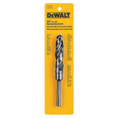 DEWALT 3/4 In. Reduced Shank Black Oxide Drill Bit (1/2in Shank), large image number 0