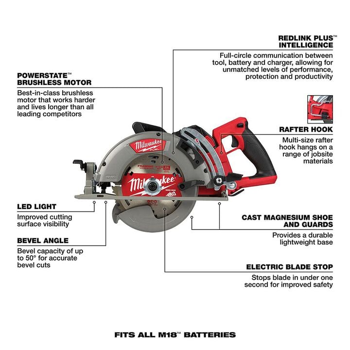 Milwaukee M18 FUEL Rear Handle 7-1/4 in. Circular Saw Kit, large image number 6