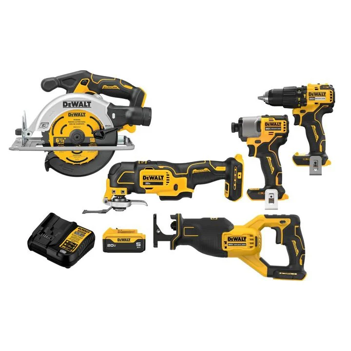 DEWALT 20V MAX 5Ah 5-Tool Combo Kit