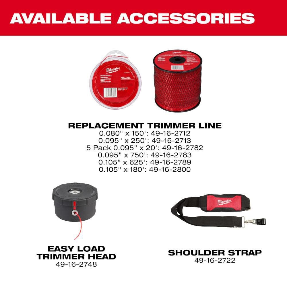 Milwaukee M18 FUEL 17 inch Dual Battery String Trimmer (Bare Tool), large image number 12