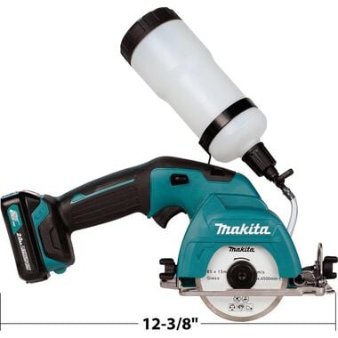 Makita 12 Volt Max CXT Lithium-Ion Cordless 3-3/8 in. Tile/Glass Saw Kit, large image number 1