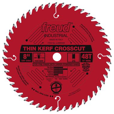 Freud 8in Thin Kerf Fine Finish Crosscut with Perma-SHIELD Coating, large image number 0