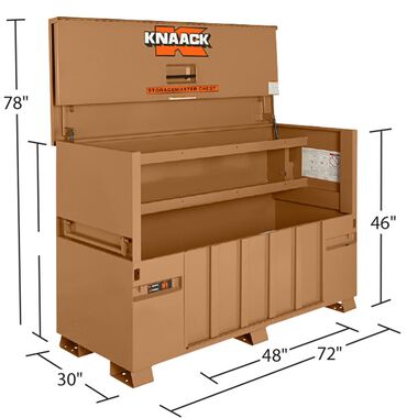 Knaack 30-in W x 72-in L x 49-in Steel Jobsite Box, large image number 4