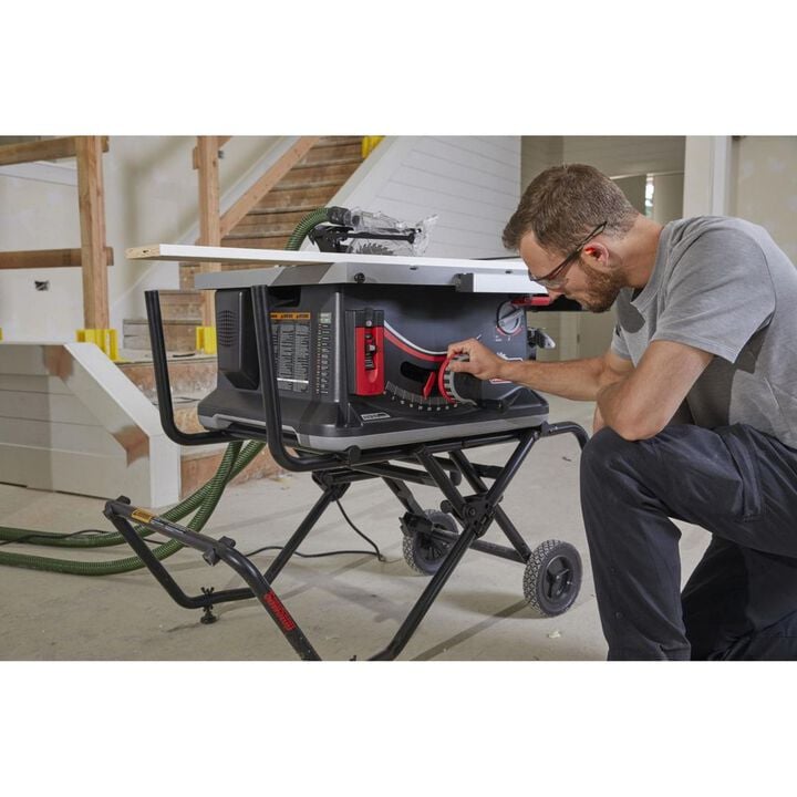 Sawstop 10 Inch 15A 120V Jobsite Saw PRO Table Saw with Mobile Cart Assembly, large image number 2