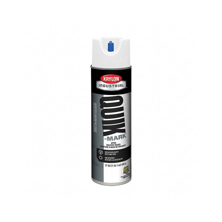 Krylon Quik-Mark 17 Oz Solvent-Based Inverted Marking Paint, Utility White