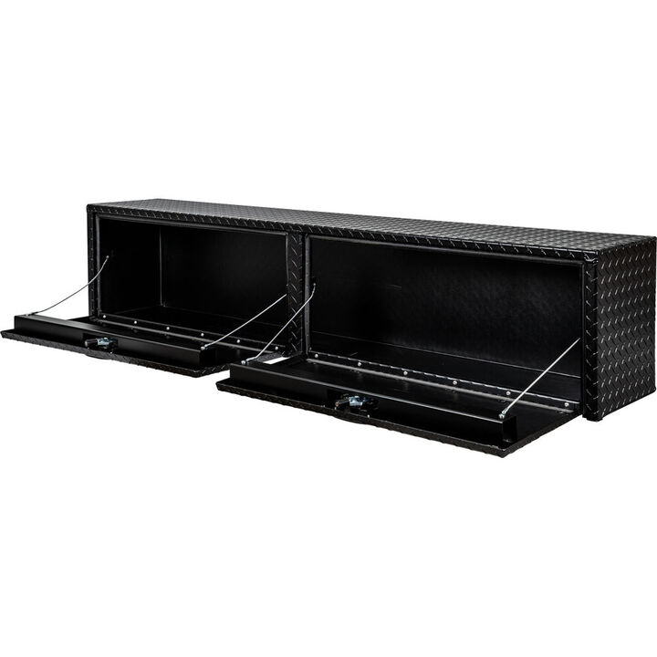Buyers Products Company 16x13x72 Textured Matte Black Diamond Tread Aluminum Topsider Truck Box, large image number 3