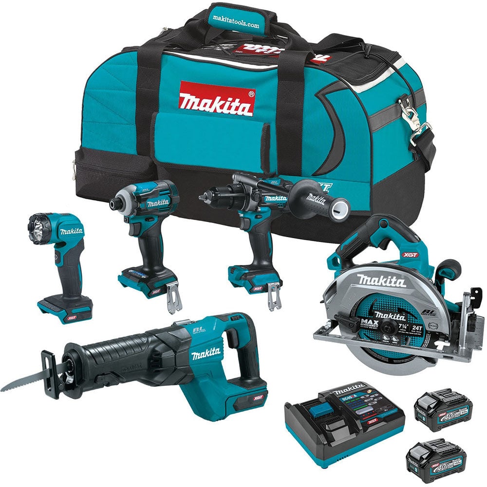 Makita 40V max XGT Brushless Cordless 5-Piece Combo Kit (4.0Ah), large image number 1