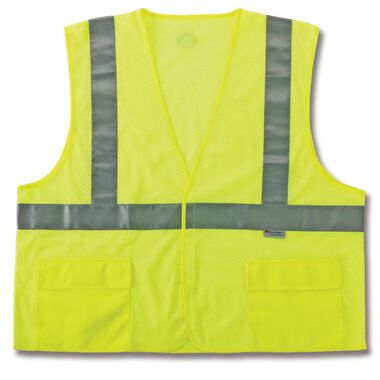 Ergodyne GloWear 8220HL Class 2 Lime Green Safety Vest - 2X/3X GloWear 8220HL Class 2 Lime Green Safety Vest - 2X/3X, large image number 0