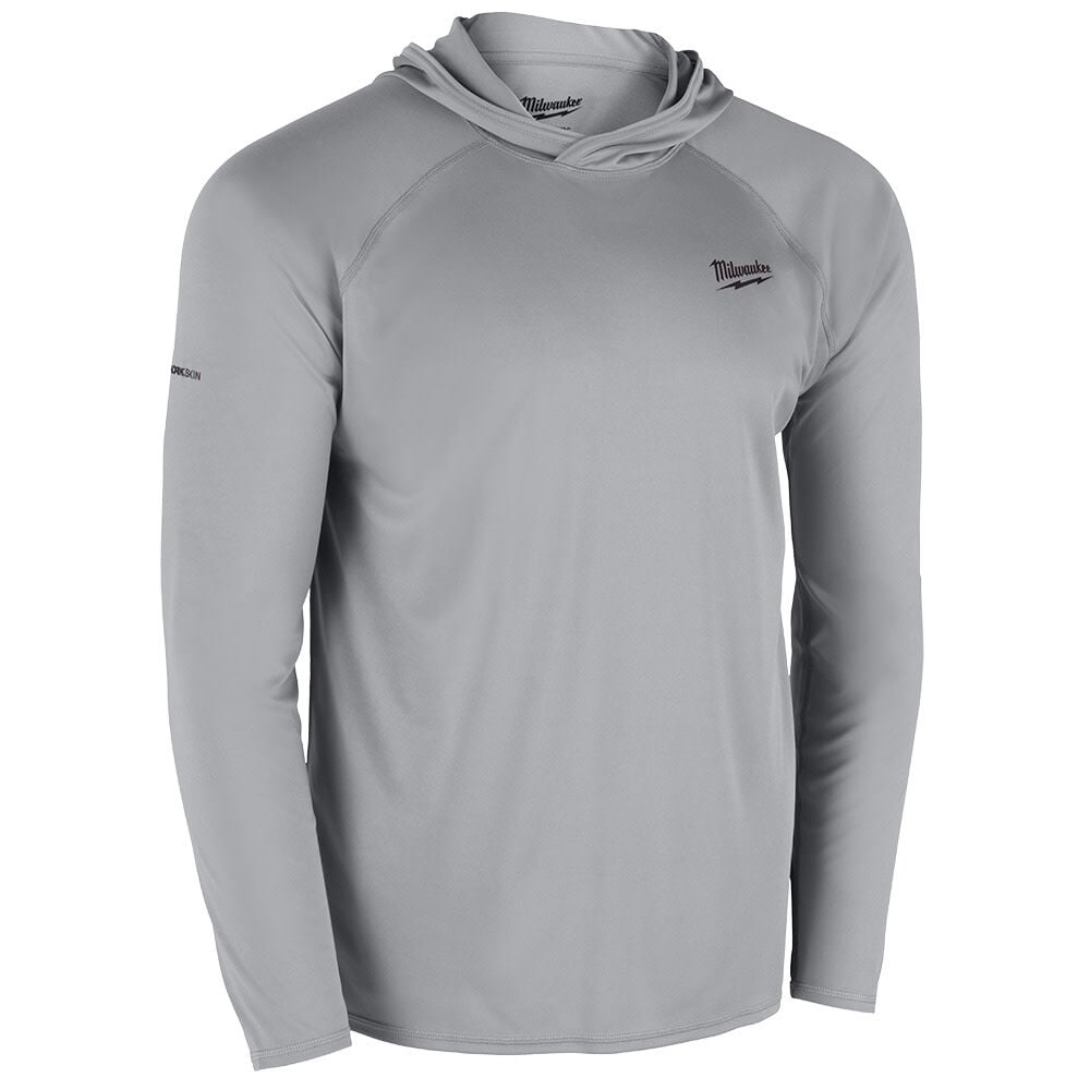 Milwaukee WORKSKIN Hooded Sun Shirt-GRAY Size Medium - M550G-M