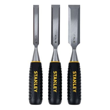 Stanley 3 Piece Wood Chisel Set, 13mm, 19mm, 25mm