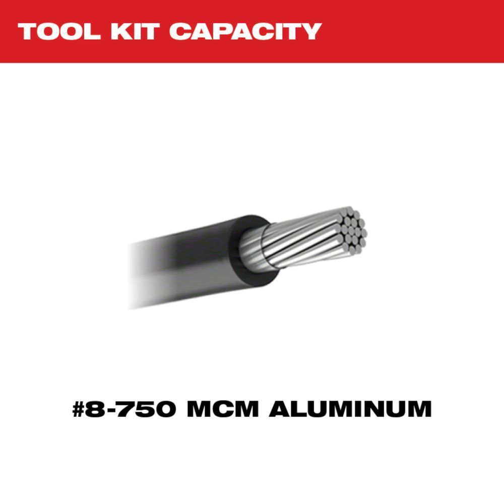 Milwaukee M18 FORCE LOGIC 600 MCM AL Crimper with 750 MCM Expanded Jaw & M18 REDLITHIUM HIGH OUTPUT XC5 Battery, large image number 5