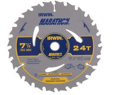 Irwin Marathon 7-1/4in Circular Saw Blade 24T Carbide, large image number 0