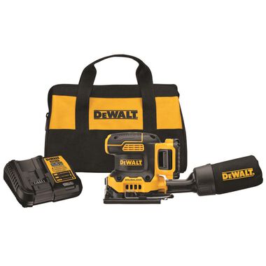 DEWALT 20V MAX XR Cordless 1/4 Sheet Variable Speed Sander Kit (2.0 Ah Battery)