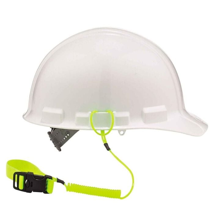 Ergodyne Squids 3157 Coil Hard Hat Lanyard with Buckle Lime