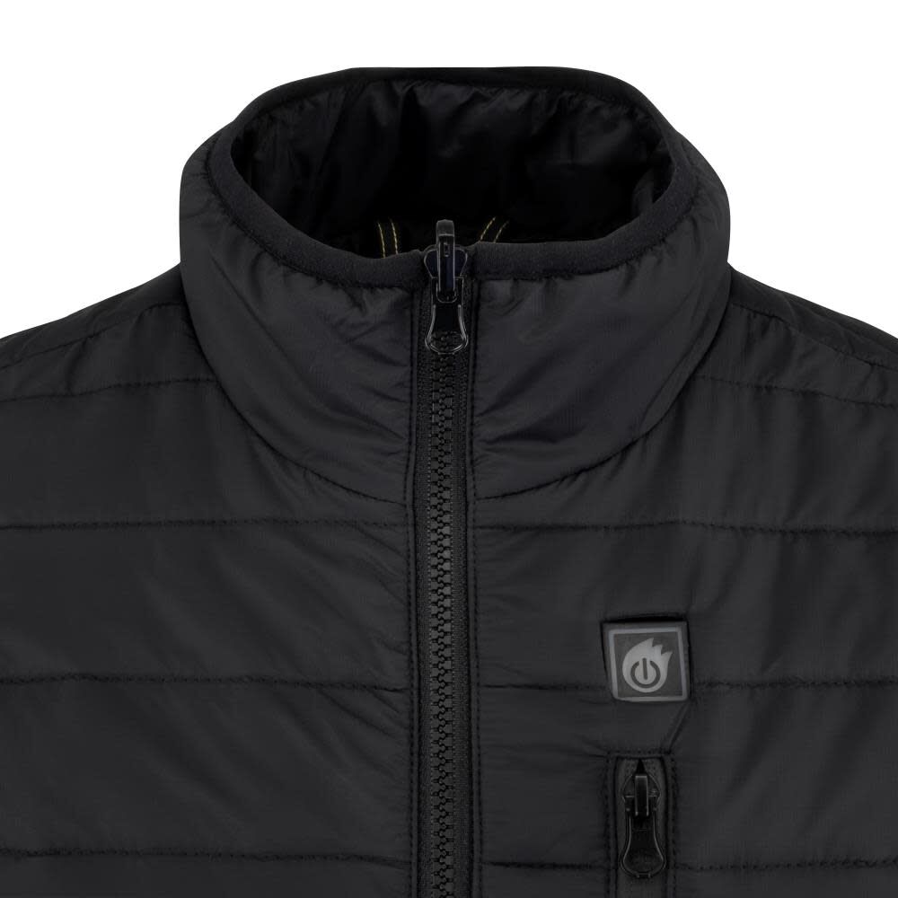 DEWALT Mens Heated Puffer Vest, Black, Small, large image number 3