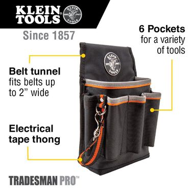 Klein Tools Tradesman Pro 6 Pocket Tool Pouch, large image number 1