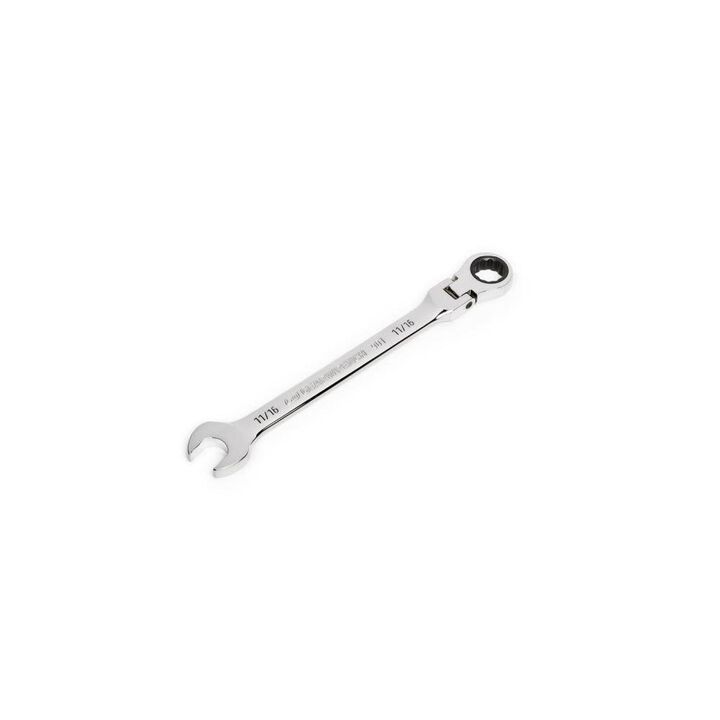 GEARWRENCH 11/16in 90T 12 Point Flex Head Ratcheting Combination Wrench, large image number 1