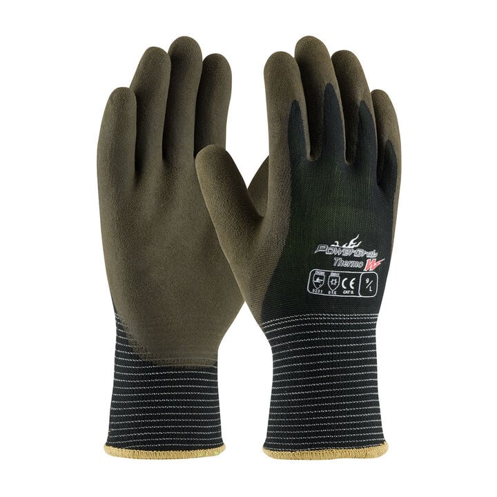 Protective Industrial Products PowerGrab Thermo W 13G Poly Shell 10G Acrylic Liner Latex MS Grip Large 12 Pairs