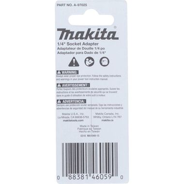 Makita Impact X 1/4 x 2 Socket Adapter, large image number 2
