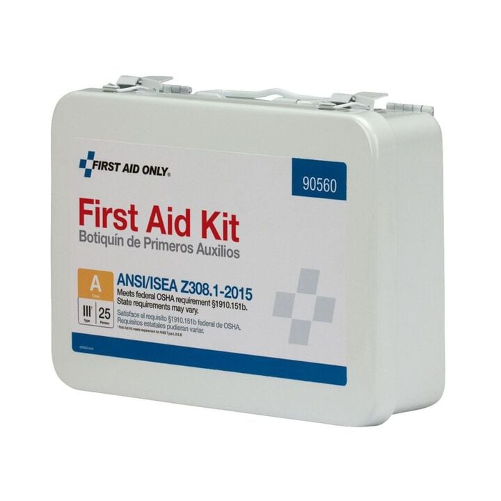First Aid Only First Aid Kit 25 Person Bulk Metal Case ANSI A, large image number 4
