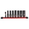 Milwaukee Impact Socket 3/8in Drive SAE Deep 6 Point 8pc, small image number 1