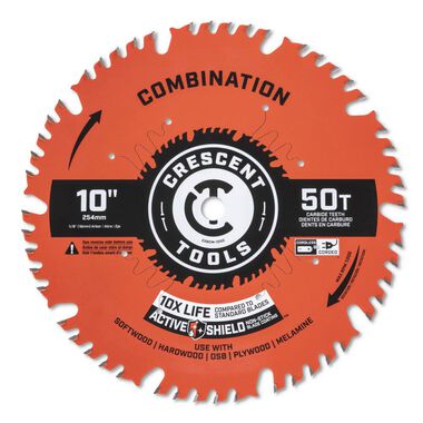 Crescent APEX Circular Saw Blade 10in x 50 Tooth Combination