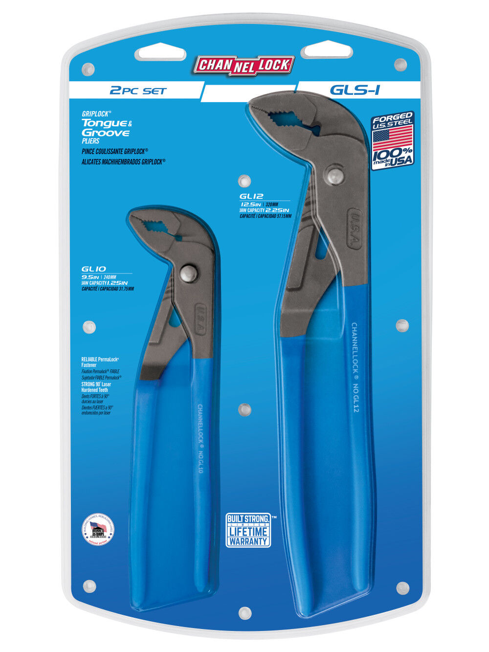 Channellock 10in & 12in European Style Plier Set GLS1 from Channellock