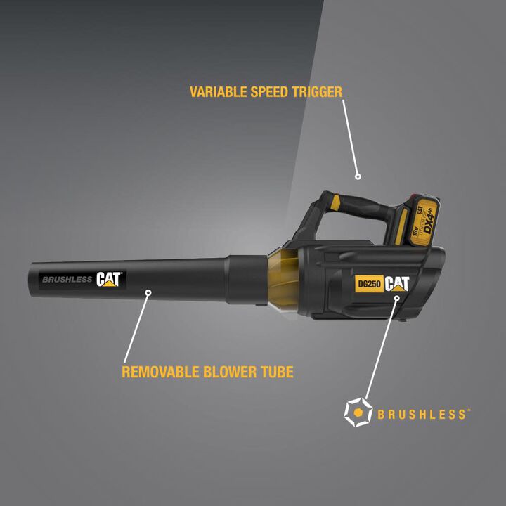 CAT DG250 18V Brushless 100 MPH 450 CFM Cordless Leaf Blower Kit, large image number 1