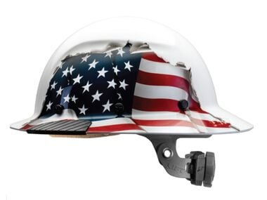 Lift Safety Fiber Resin DAX Full Brim Hard Hat, American Flag