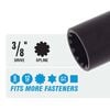 Spyder 3/8 Inch Deep Thin-Wall Metric Impact Socket Set with Adapter, 9 Pieces, small image number 5