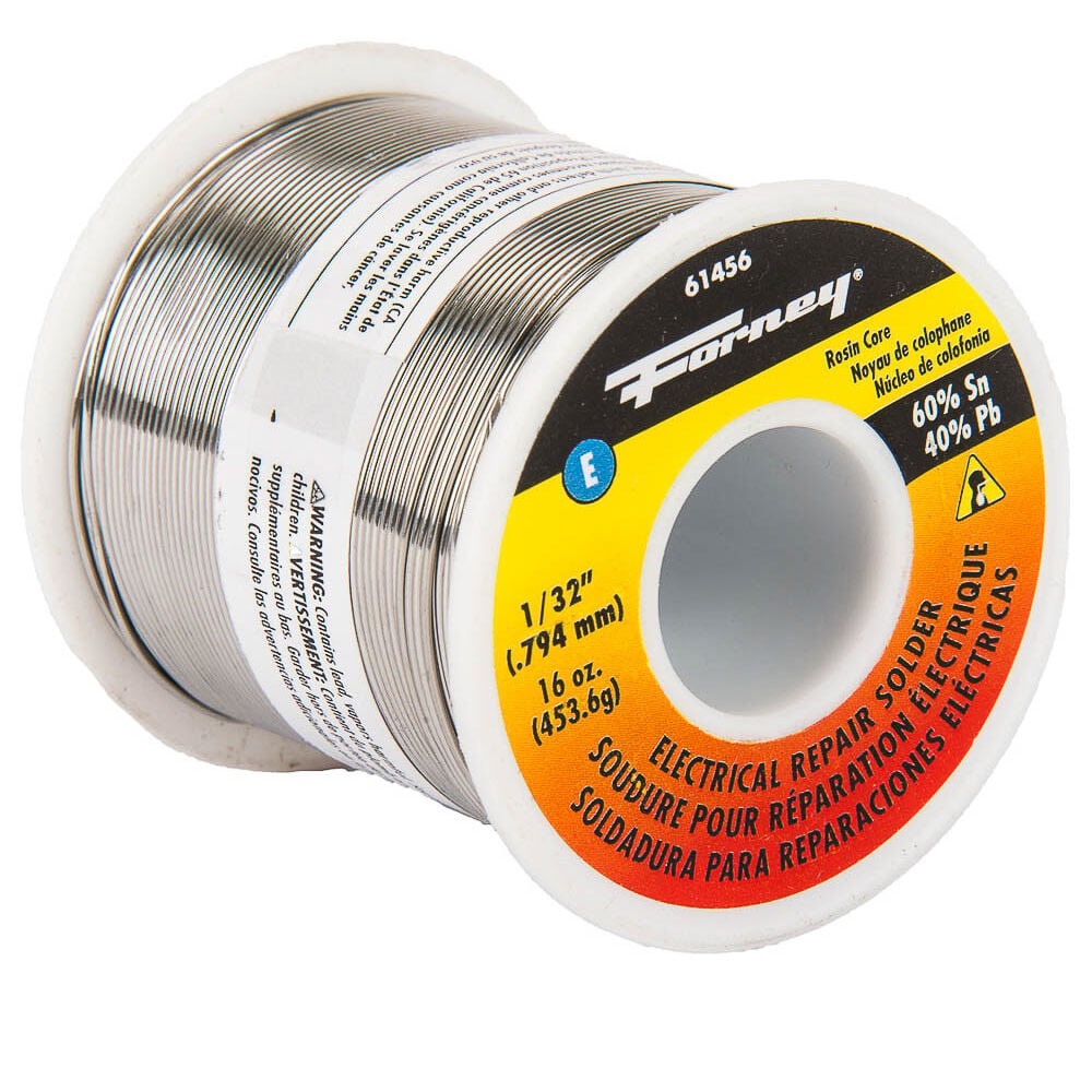 Forney Industries Solder Electrical Repair Rosin Core 1/32in 16 oz., large image number 1