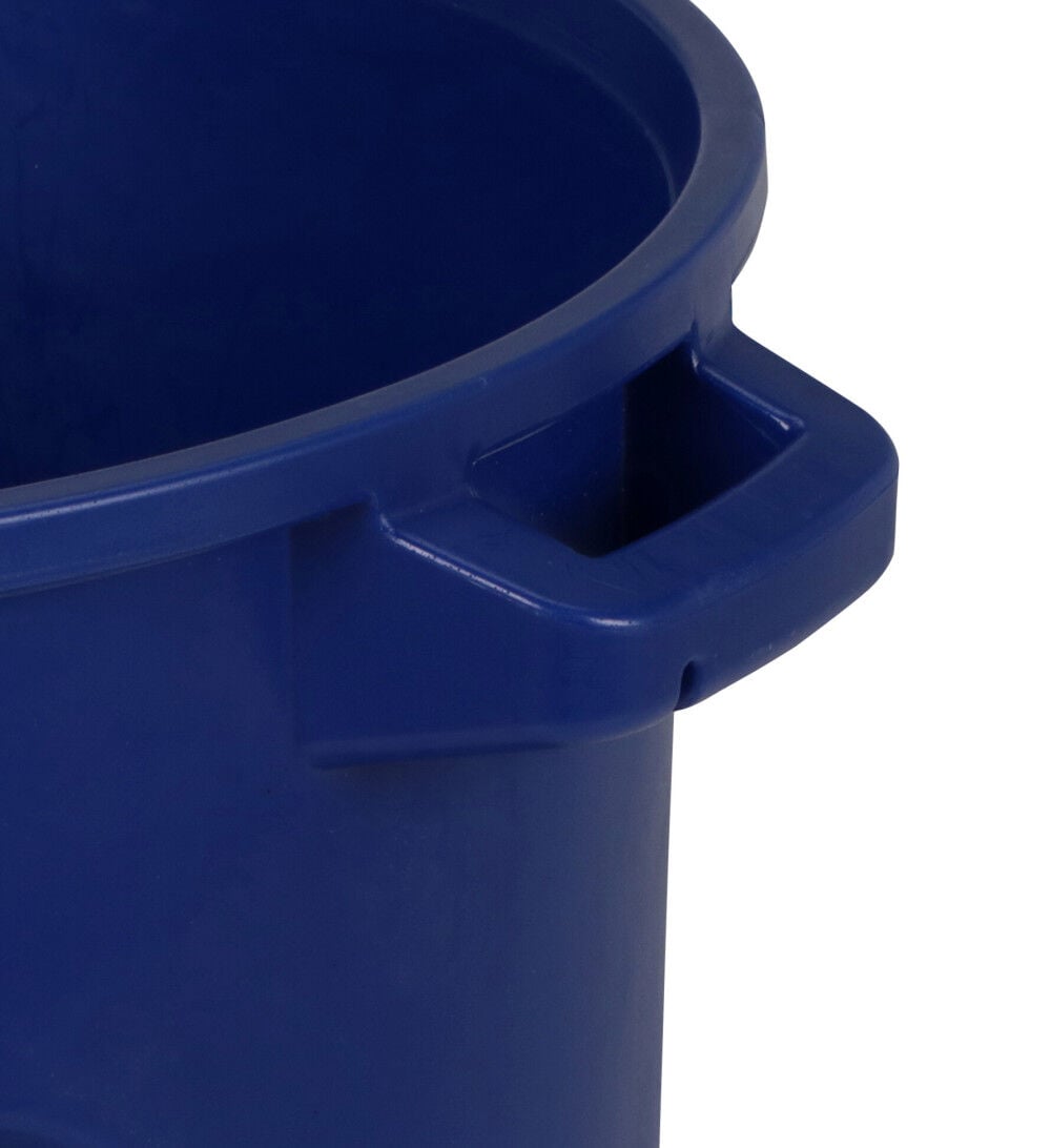 Toter 44 Gallon Round Trash Can with Lift Handle Blue, large image number 3