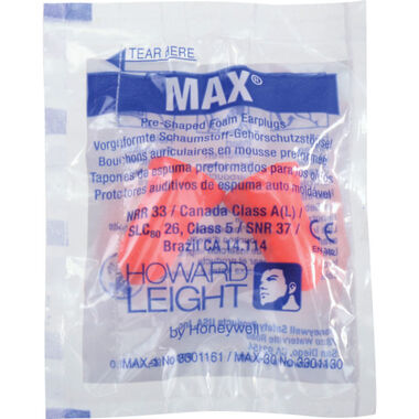 Howard Leight MAXIMUM Uncorded Foam Ear plug (Pair), large image number 1