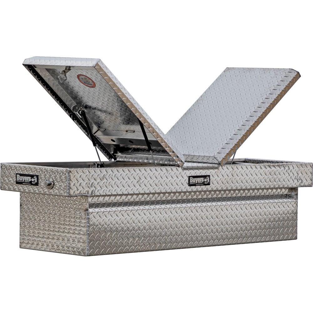 Buyers Products Company 23x20x71 Inch Diamond Tread Aluminum Gull Wing Truck Box, large image number 3