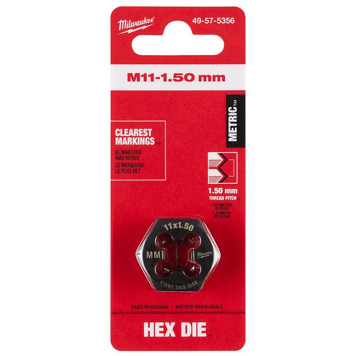 Milwaukee M11-1.50 mm 1-Inch Hex Threading Die, large image number 10