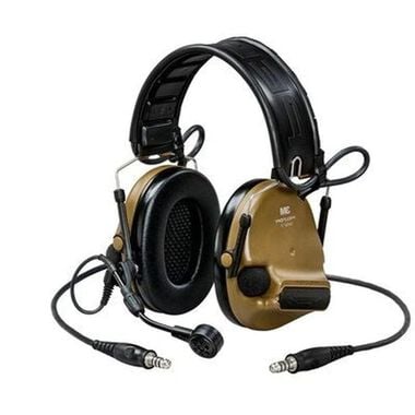 3M PELTOR ComTac V Foldable Dual Lead Standard Dynamic Mic NATO Wiring Coyote Brown MIL/LE Tactical Headset