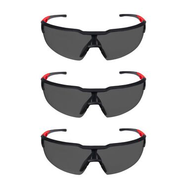 Milwaukee 3PK Safety Glasses - Tinted Anti-Scratch Lenses