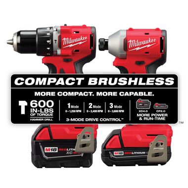 Milwaukee M18 Compact Brushless 2-Tool Combo Kit, large image number 2