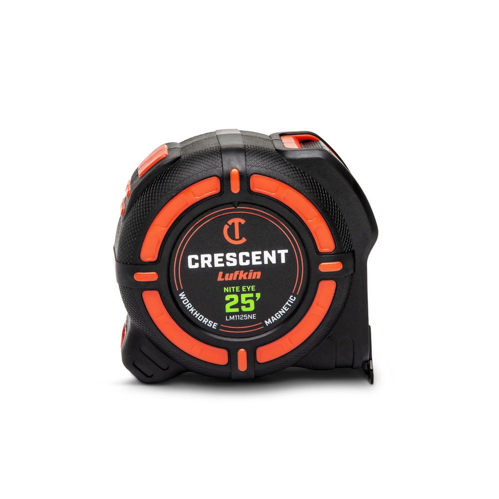 Crescent Lufkin 1-1/4 Inch x 25 Ft. WORKHORSE NITE EYE Magnetic Tape Measure, large image number 1