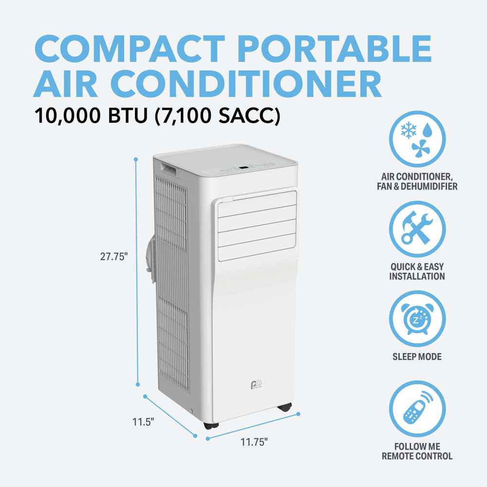 Perfect Aire 115V 10000 BTU/7100 SACC Portable Air Conditioner with Remote, large image number 2